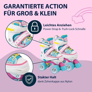 Роликові ковзани HUDORA Wonders - регульовані, для дітей до 60 кг, розміри 28-31, з високоякісного нейлону