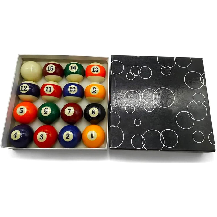 Професійна коробка для більярдних куль, стандартного розміру, повний набір американських більярдних куль (16 кульок), 57,2 мм