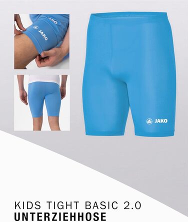 Чоловічі компресійні тайтси JAKO Tight Basic 2.0 8516, блакитні (розмір 164)