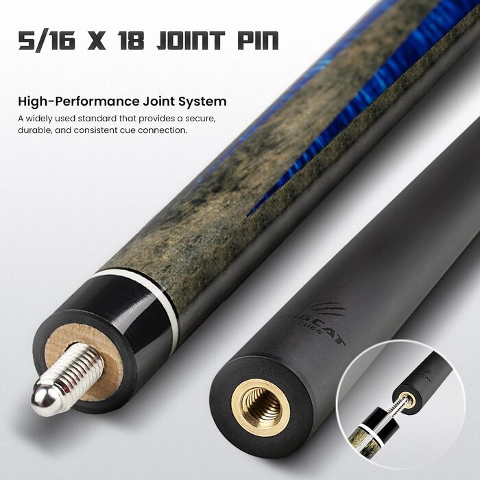 Більярдний кий Big Cat Carbon Gold Series з карбоновим шафтом Pro Taper, накінечниками 11.8 мм та 12.4 мм, обмотка з ірландського льону, 20oz, GLD-4