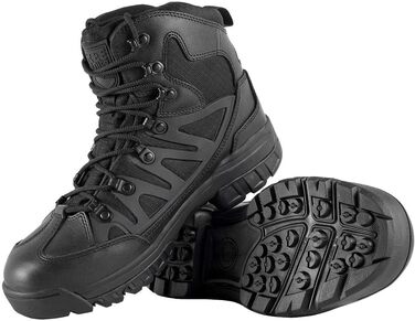 Черевики тактичні чоловічі FREE SOLDIER, чорне шкіряне взуття, 39 EU