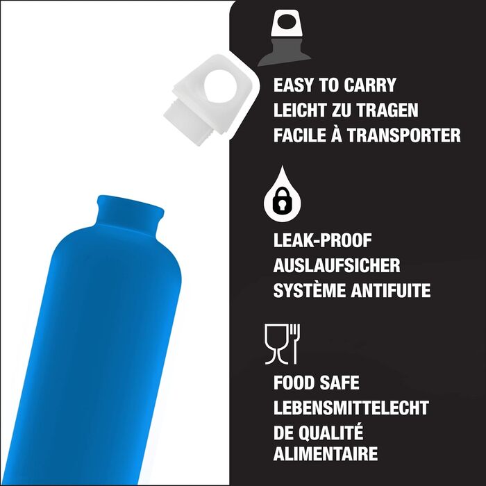 SIGG Алюмінієва пляшка для води Traveller, Швейцарія, для газованої води, герметична, легка, BPA-free, для туризму, 0,6/1/1,5 л