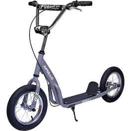 Дитячий та підлітковий самокат Apollo Retro Scooter Paradise з великими пневматичними колесами 12,5 дюймів, широкою платформою для міста
