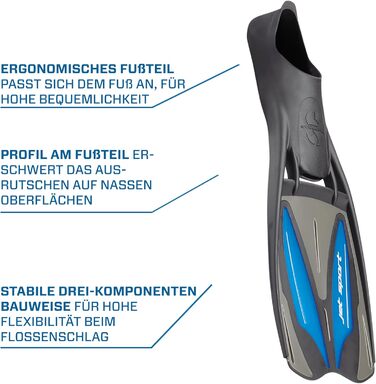 Ласти SCUBAPRO Jet Sport Full Foot M (42-43) сині для підводного плавання