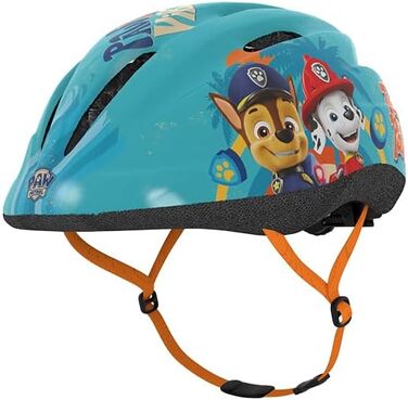 Дитячий велосипедний шолом PAW PATROL для хлопчиків, зелено-блакитний, 48-52 см, персонажі Чейз, Раббл, Маршалл, для дітей 2-5,5 років