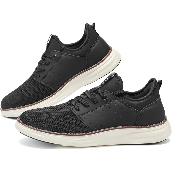 Чоловічі кросівки Slip-On, чорні, для ходьби та фітнесу, дихаючі, без шнурівки, для відпочинку та бізнесу (42.5 EU)