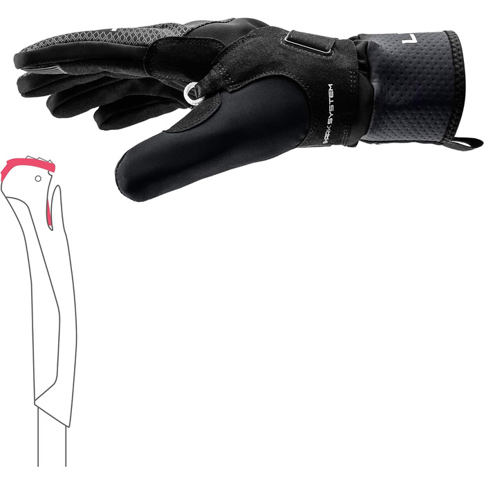 Рукавички LEKI CC Thermo Shark чорні, термоізоляційні, розмір 7