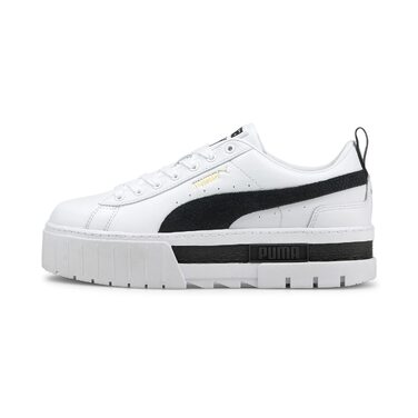 Жіночі кросівки PUMA Mayze Wn's White Black — білі кеди на платформі, розмір 39 EU
