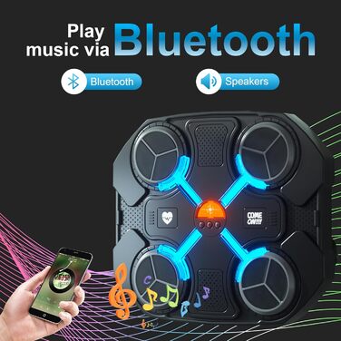 Музична боксерська машина Herbst Music One Punch, настінна, Bluetooth, LED, електронна, з музикою для дітей та дорослих