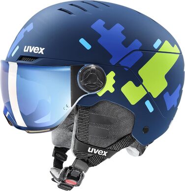 Шолом для дітей uvex Rocket jr Visor Single, синій матовий, 54-58 см