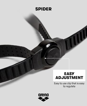 Окуляри для плавання ARENA Spider антифог, унісекс, для дорослих, з UV-захистом, саморегульований перенісся, гіпоалергенний силікон, сині (димчасто-м'ятно-чорні)