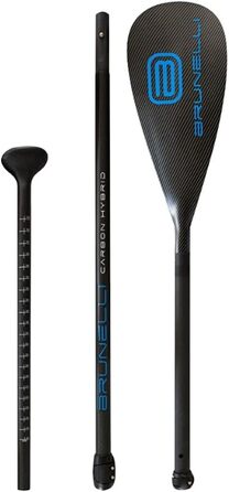 Гібридне весло для каяка та SUP Brunelli Carbon Dual Tech 180-220 см, 3-секційне