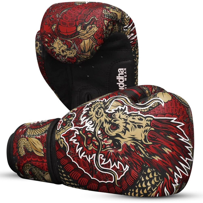 Боксерські рукавички Buddha Fight Wear Dragon - для тренувань та спарингу, Муай Тай, кікбоксинг, фітнес, чоловічі та жіночі, різні кольори, вага 300/350/360 г