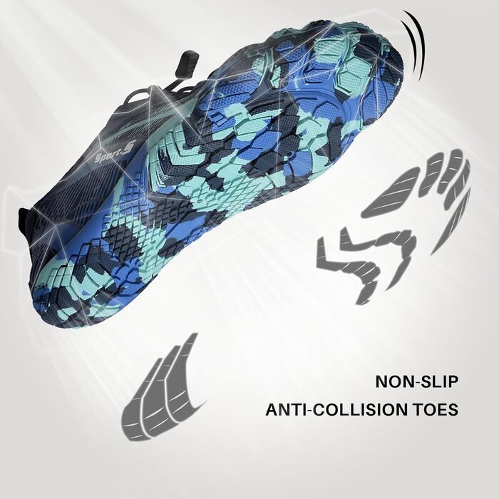 Легкі аквашузи IceUnicorn для фітнесу, пляжу та плавання (36 EU, блакитний)