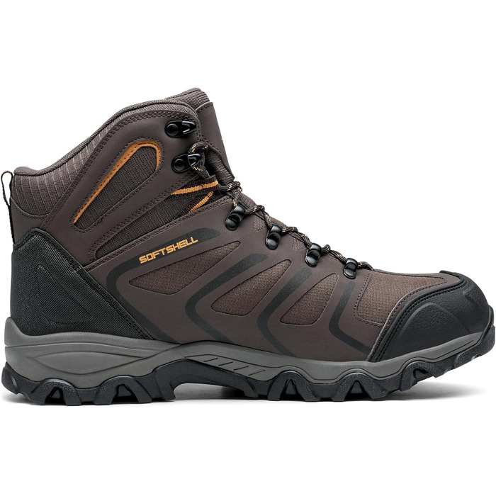 Чоловічі туристичні черевики NORTIV 8 для хайкінгу та трекінгу, водонепроникні, для скелелазіння, розмір 43 EU, коричнево-чорні