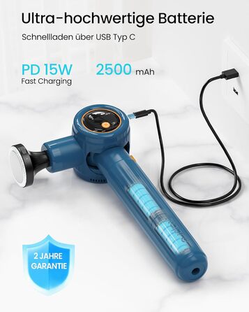 Масажний пістолет Napre з підігрівом та червоною світлотерапією для м'язів спини та шиї, з подовжувальною ручкою та 3 кутами нахилу