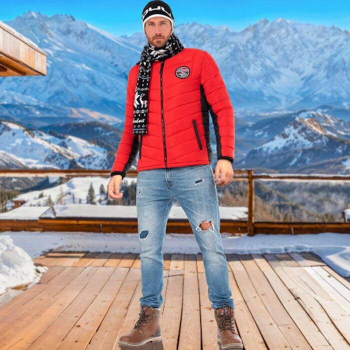 Зимова куртка Nebulus Genius для чоловіків, червоно-чорна