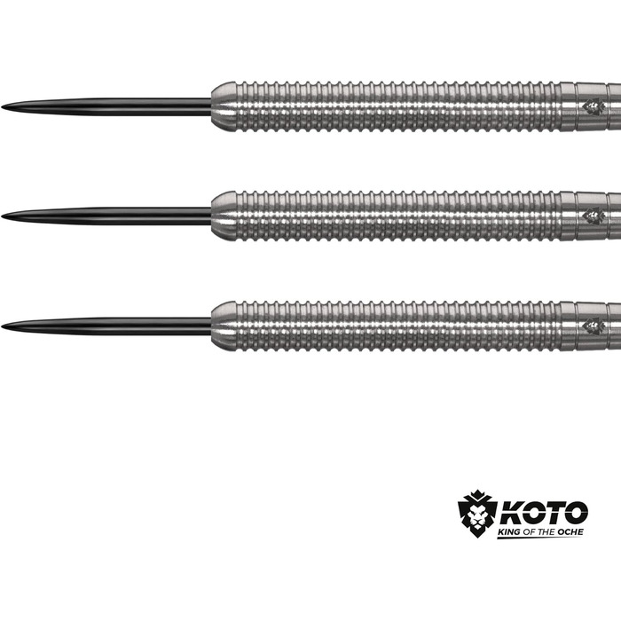 Дартс набір KOTO Kingmax 90% сріблястий, 3 дротики з латуні, кільцевий грип, футляр