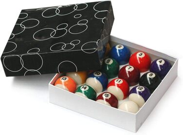 Набір для більярду Homegames: кулі з точками та смужками, 50.8 мм, для змагань (розмір UK)