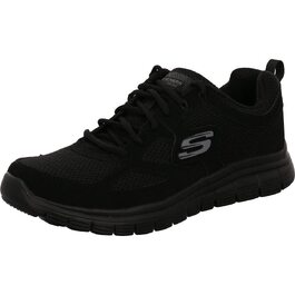 Чоловічі кросівки Skechers Burns - Agoura зі шкіри та сітки, чорні, розмір 48.5 EU