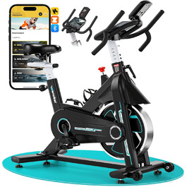 Hometrainer WENOKER з LCD-дисплеєм та Bluetooth: тихий велотренажер для дому, до 160 кг, з підтримкою мобільного застосунку