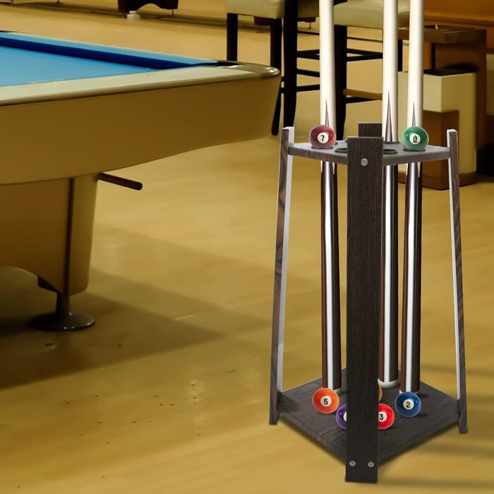 Підставка для більярдної кули (8 лунок), Sengfwin - аксесуар для більярдного столу, міцна, традиційна, економія місця