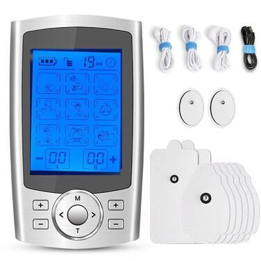 Пристрій TENS EMS від Tosucs: електростимулятор з 10 електродів для зняття болю та масажу спини