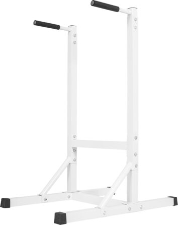 Станція для віджимань GORILLA SPORTS®, 98x65x125 см, до 150 кг, сталевий турнік, м'які ручки, чорна або біла, для фітнесу, паралети, бруси