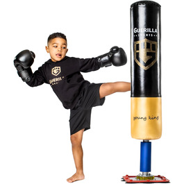 Дитяча боксерська груша Guerilla Sports 'Young King' на стійці для боксу та MMA, міцний стоячий мішок для тренувань, для дітей 4-13 років