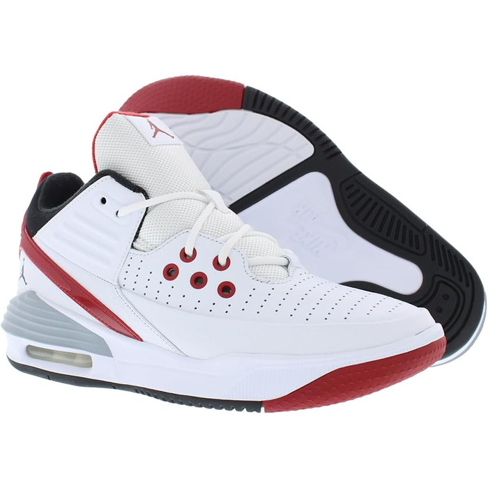 Кросівки Nike Jordan Max Aura 5 для баскетболу (46 EU, Білий Shell, Чорний Core, Червоний Varsity, Білий Ghost)