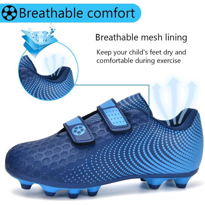 Дитячі футбольні бутси для хлопчиків та дівчаток, низькі, для тренувань та занять спорту на відкритому повітрі, унісекс, розмір 28-37, блакитні