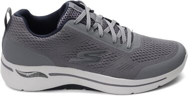 Чоловічі кросівки Skechers Gowalk Arch Fit - спортивні, для ходьби та тренувань, з повітряно-охолоджуваною піною, сірі/темно-сині, 43.5 EU