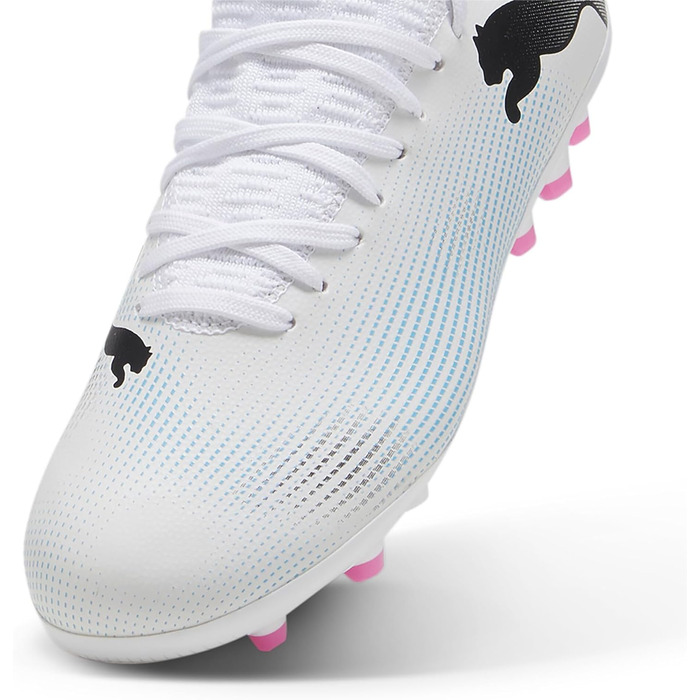 Дитячі футбольні кросівки PUMA Unisex, 28 EU, білий/чорний/рожевий