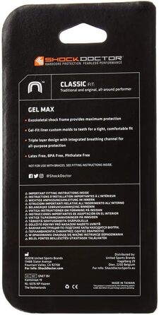 Дитячий капа Shock Doctor Gel Max прозора до 10 років