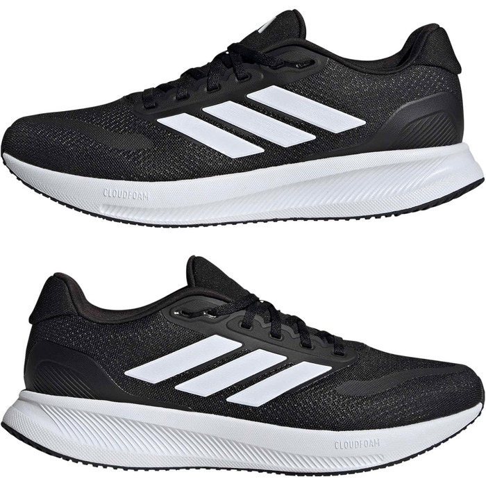 Кросівки для бігу Adidas Runfalcon 5 Wide, розмір 43 1/3 EU, чорний/білий, оригінальна якість