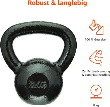Гиря Amazon Basics з чавуну 8 кг