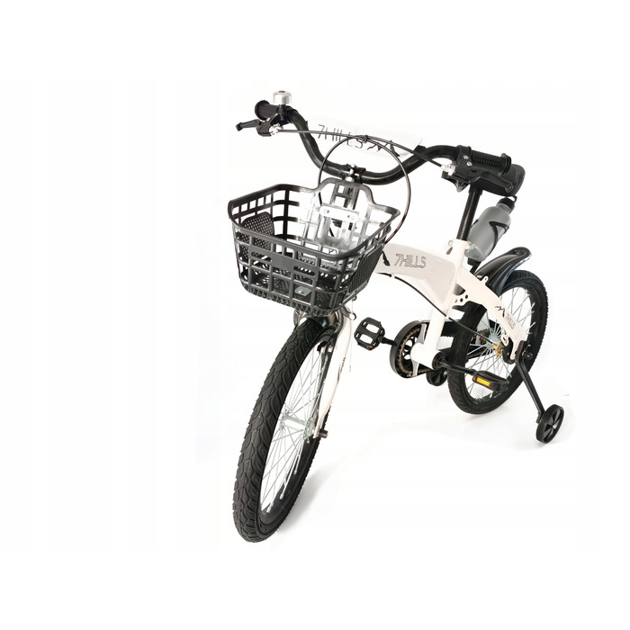 Дитячий велосипед 7Hills, білий, 16 дюймів, 1 швидкість, з крилами та дзвоником