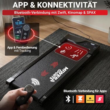 Бігова доріжка Miweba Sports Walking Pad з нахилом - для дому та офісу - 3 роки гарантії