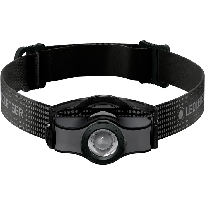 Ліхтар налобний Ledlenser MH3 Outdoor, 200 люмен, регульований фокус, дальність 130м, до 35 годин роботи, металевий кліп, з батареєю, чорний/сірий