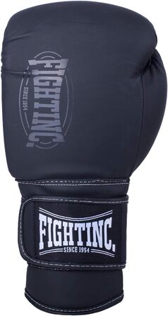 Боксерські рукавички Fightinc Muay Thai Shadow 16 унцій, чорні, для муай-тай, K1, MMA, матова шкіра