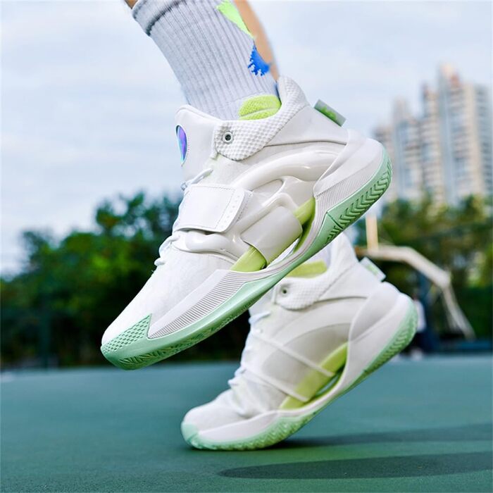 Чоловічі баскетбольні кросівки для хлопців, баскетбольні тренувальні кросівки, зручні кросівки для тенісу та бігу, чорно-білі, 869 (36 EU, білий 869)