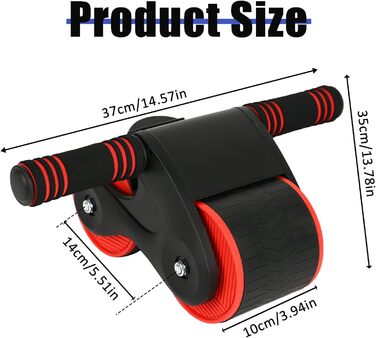 AB Wheel TWSOUL: тренажер для пресу з автоматичним пружинним відскоком та килимком для колін