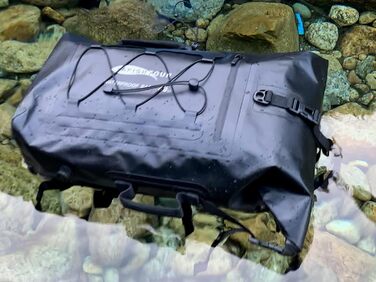 Водонепроникний рюкзак 25L для жінок та чоловіків: Dry-Bag з рол-закриттям та плавучістю для каякінгу, рафтингу (Чорний)