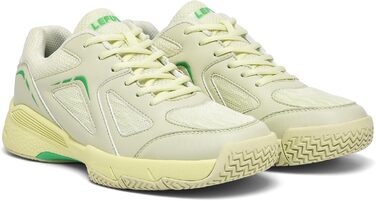 Жіночі тенісні кросівки P601 - неслизькі, з амортизацією, стабілізуючі, дихаючі, біло-фіолетові (40.5 EU, лимонно-жовті)