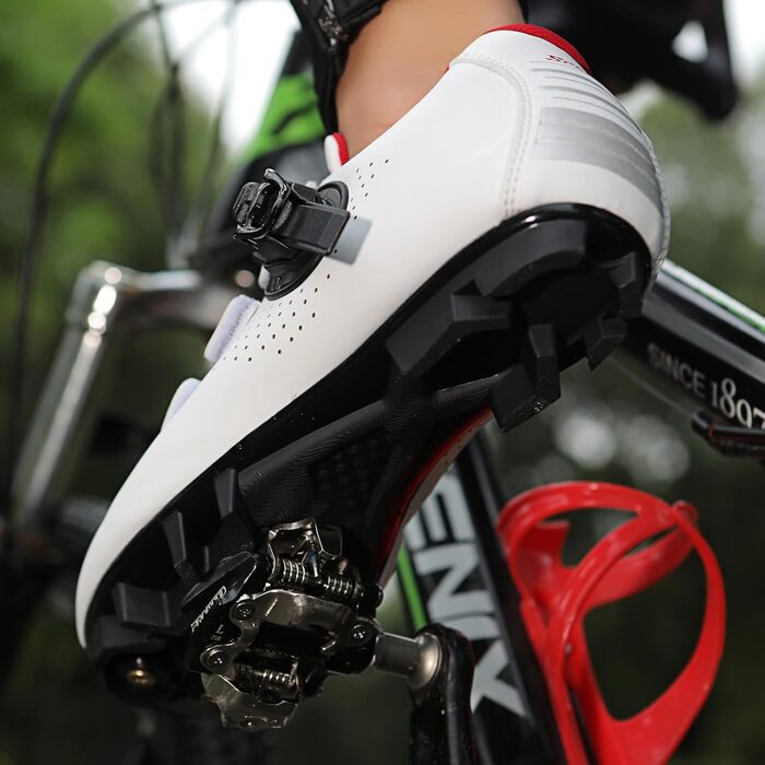 Велосипедні черевики для жінок та чоловіків MTB, Radsport, Mountainbike, кросівки, дихаючі, outdoor, велосипедні, Spin, MTB (44 EU, білий, червоний)