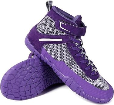 Жіночі борцівські кросівки для боксу з плоскою підошвою (36 EU, Широкі, фіолетові)