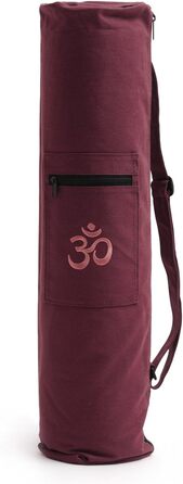 Сумка для йоги Yogistar Yogibag Basic 65 см з бавовни, бордова з Om, на блискавці