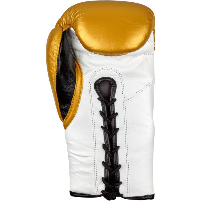 Боксерські рукавички Benlee Rocky Marciano Newton зі шкіри, унісекс, 10 унцій, золотисто-білі-чорні