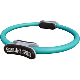 Кільце для пілатесу GORILLA SPORTS® - 36 см, з двома ручками, з інструкціями та сумкою, з м'якою обшивкою, нековзне, легке, гумове, вибір кольору. Підходить для пілатесу, йоги, фітнесу, тренування стегон.