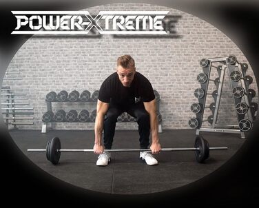 Олімпійський гриф POWER-XTREME 30 мм, 167-200 см, хромований, для штанги, професійний